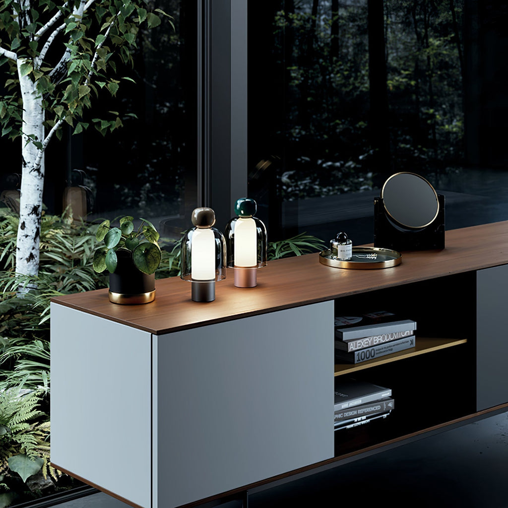 Lampe à poser rechargeable en verre coloré – Lumina Joy — dimensions et cotes (2)