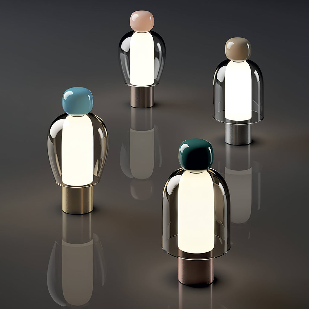 Lampe à poser rechargeable en verre coloré – Lumina Joy — dimensions et cotes (3)