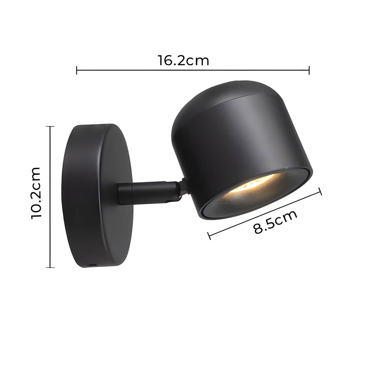 Applique murale LED dimmable orientable 340° – LumiFlex — détail de la finition (2)