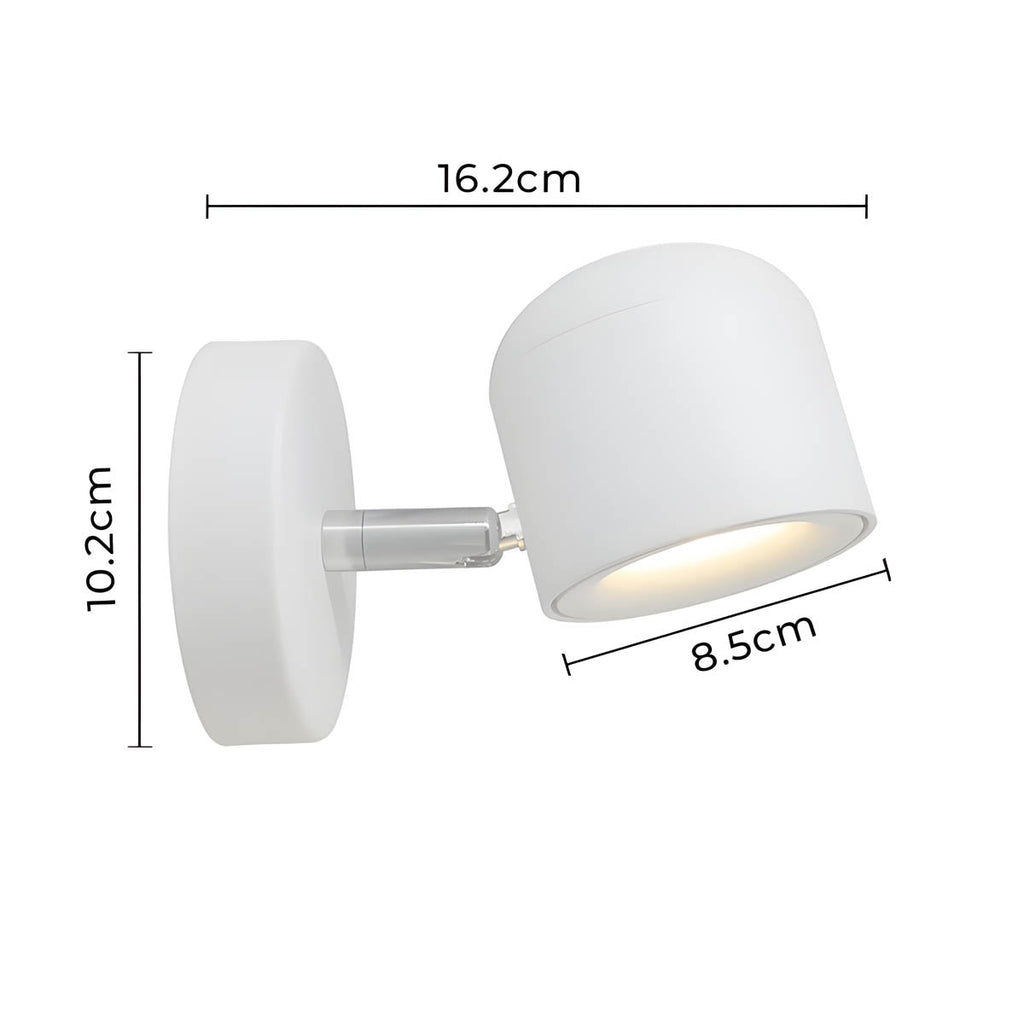 Applique murale LED dimmable orientable 340° – LumiFlex — allumé en situation (2)