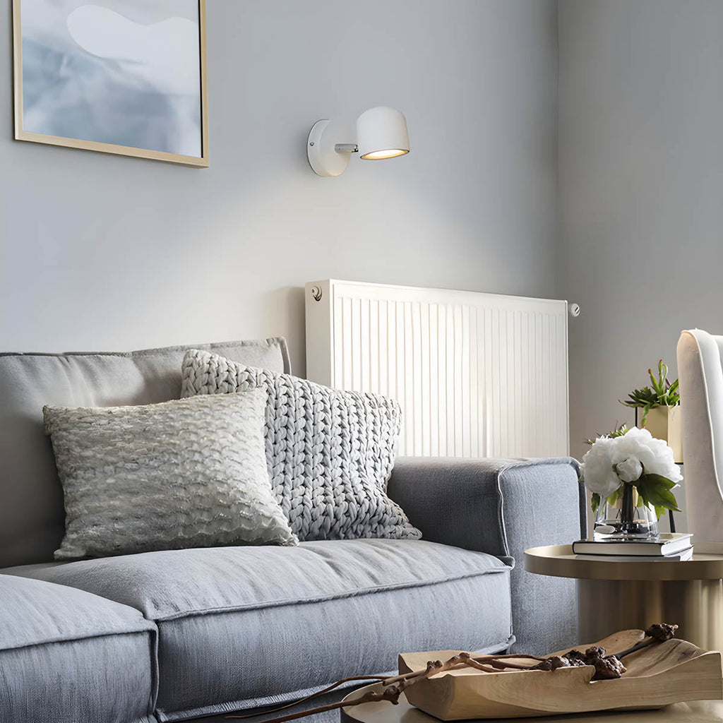 Applique murale LED dimmable orientable 340° – LumiFlex — vue de trois quarts