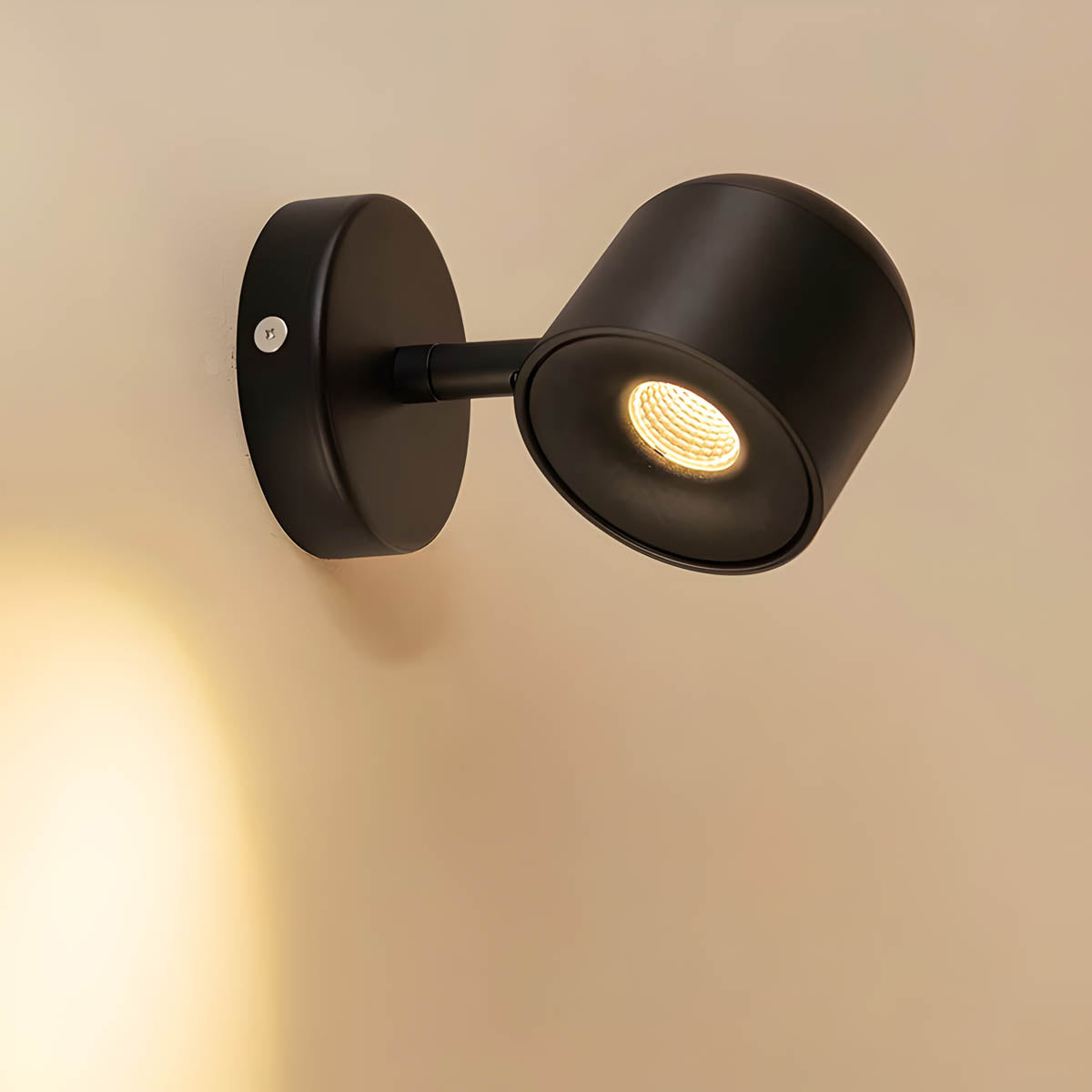 Applique murale LED dimmable orientable 340° – LumiFlex — vue de face