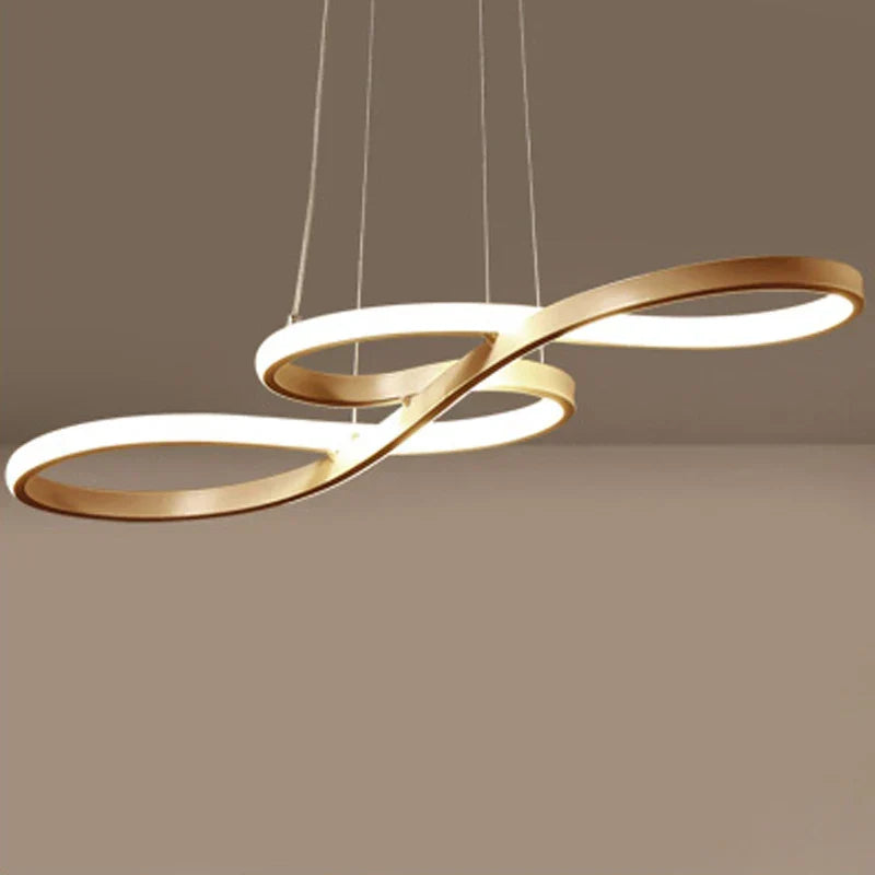Lustre LED torsadé en aluminium 120 cm dimmable – Armonys