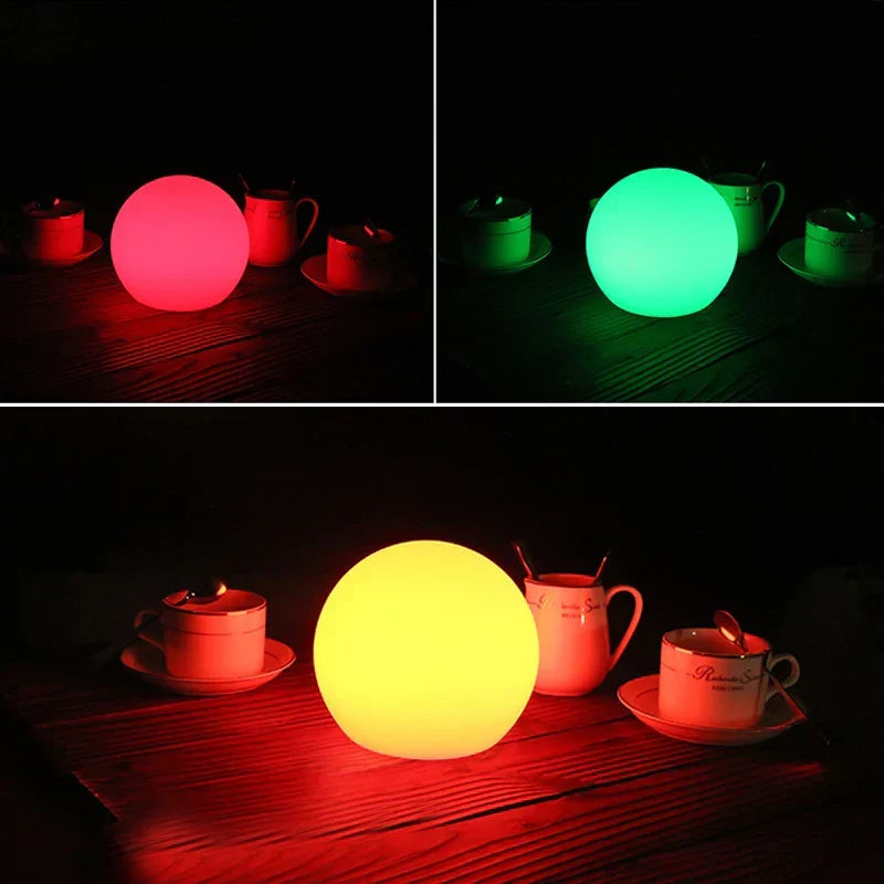 Lampe à poser globe sans fil 16 couleurs, 15 ou 20 cm – GlowSphere — dimensions et cotes
