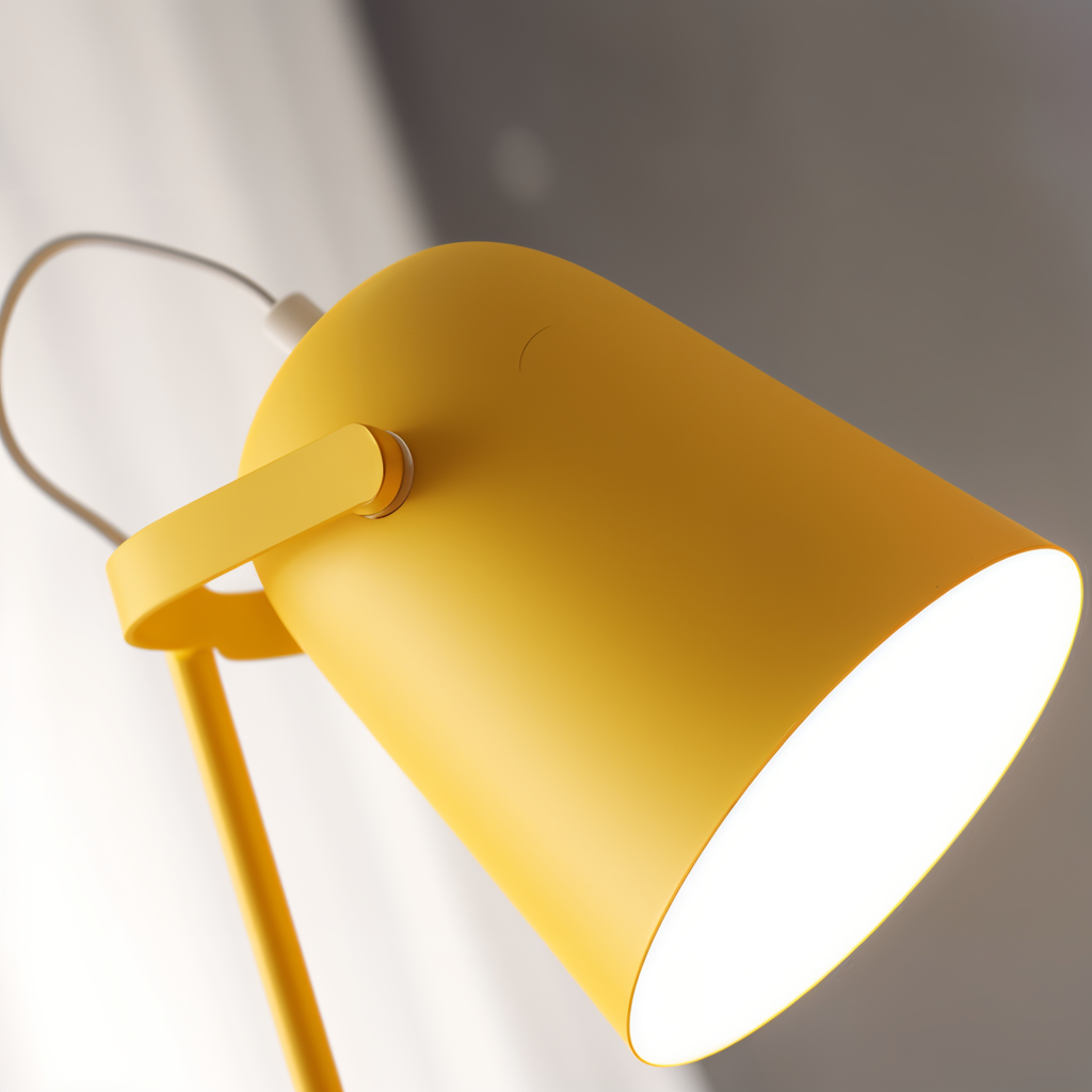 Lampe à poser orientable en fer, douille E27 – Macaron — détail de la finition
