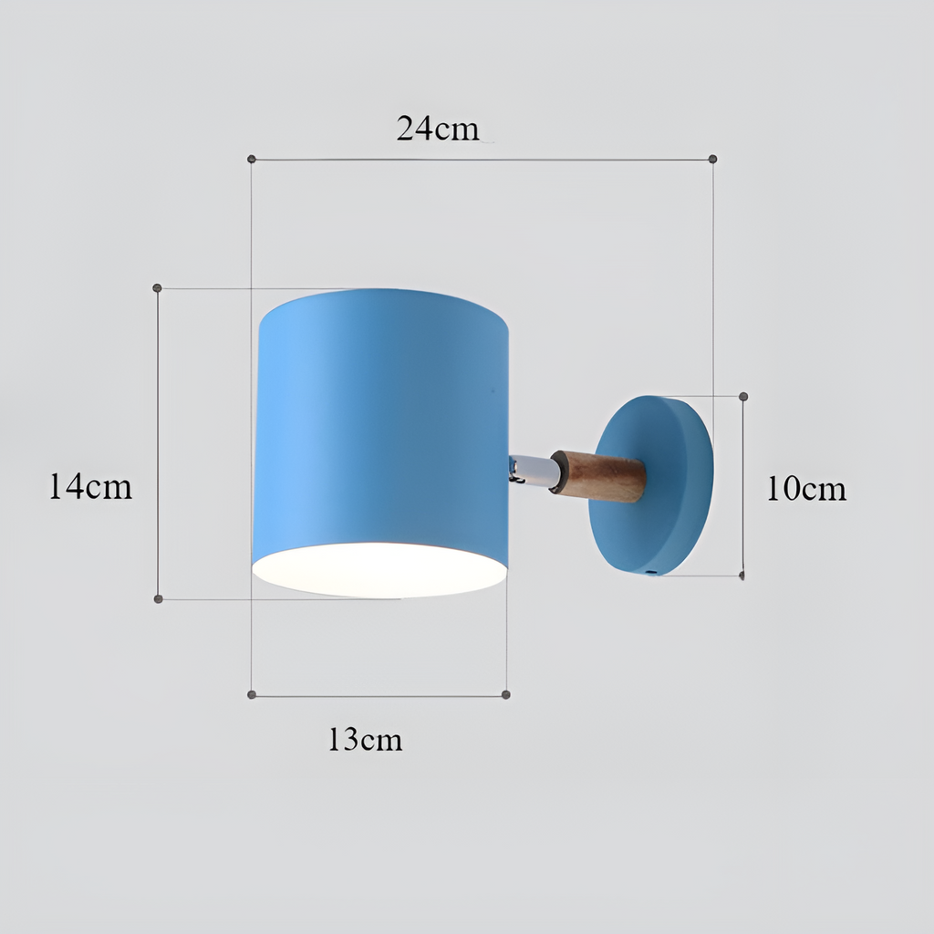 Applique murale orientable bois et métal – NordicGlow — allumé en situation (2)