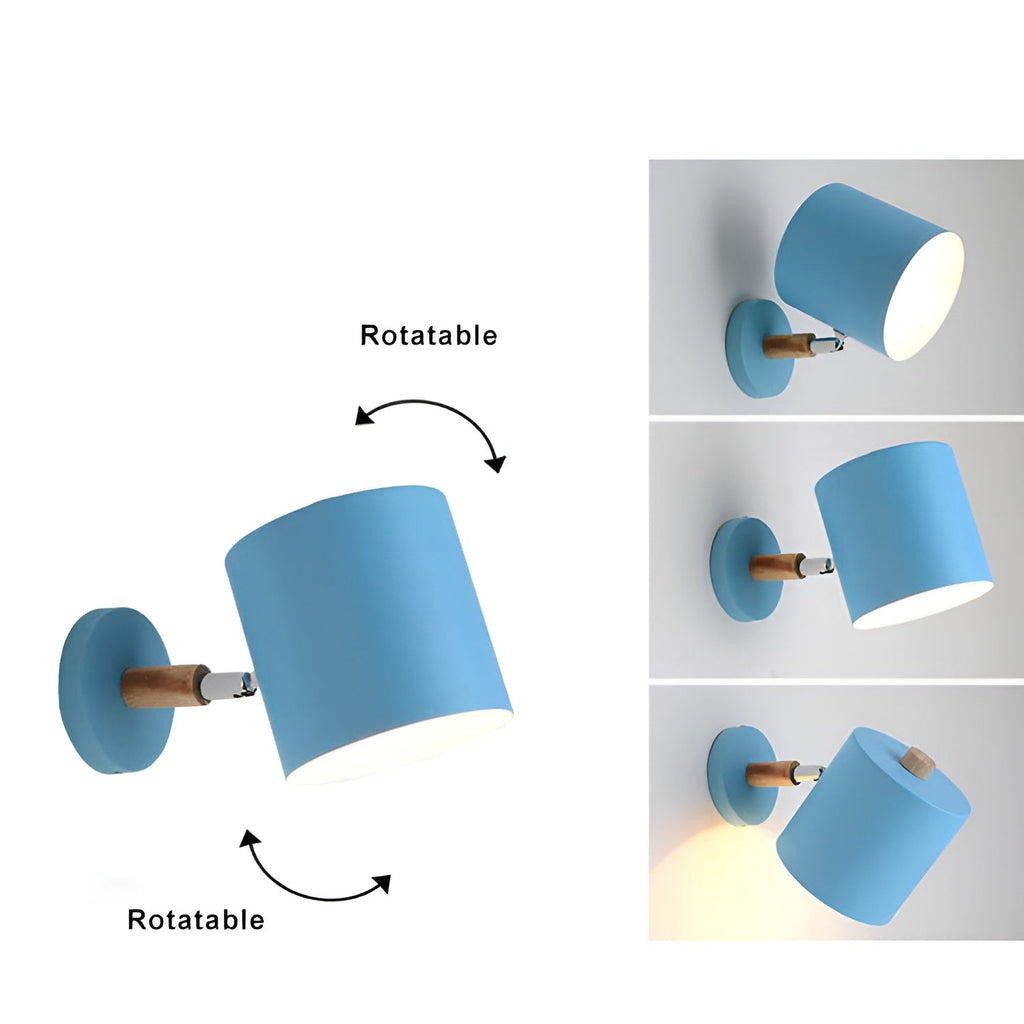 Applique murale orientable bois et métal – NordicGlow — vue de dessous