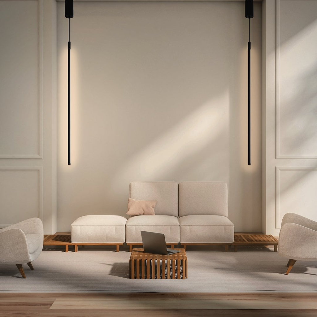 Suspension LED en aluminium thermolaqué – design minimaliste