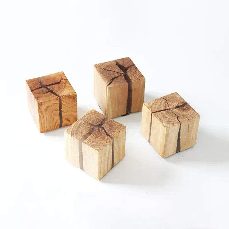 Applique murale LED bois massif cube 8 x 8 cm – CubeGlow — dimensions et cotes