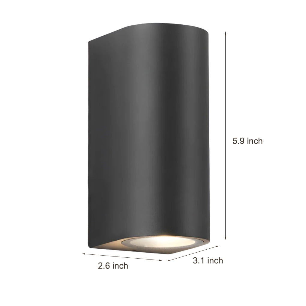 Applique murale extérieure LED 6W aluminium et acrylique IP65 — détail du système de fixation