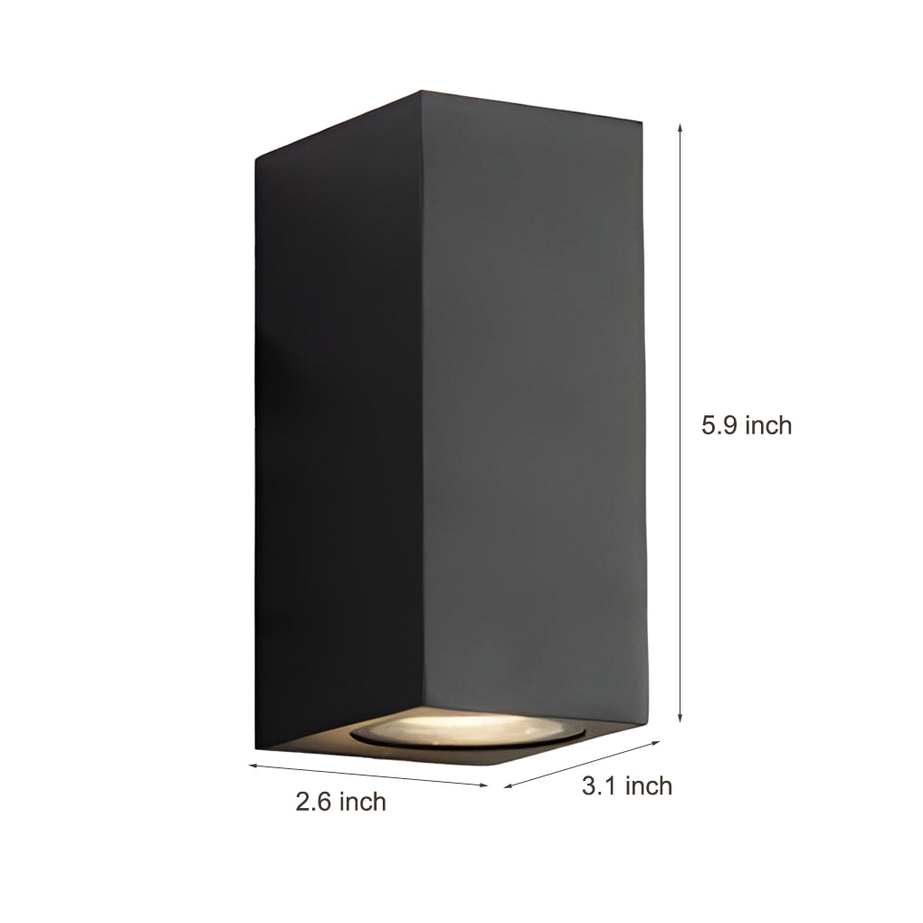 Applique murale extérieure LED 6W aluminium et acrylique IP65 — vue de dessous