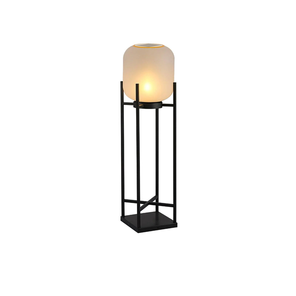 Lampadaire solaire inox et verre style lanterne – jardin — détail du système de fixation (4)