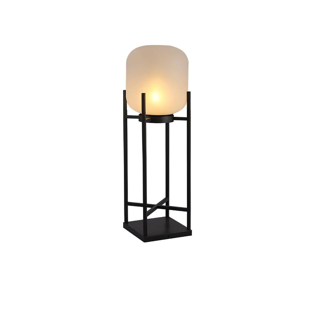 Lampadaire solaire inox et verre style lanterne – jardin — détail de la finition (4)