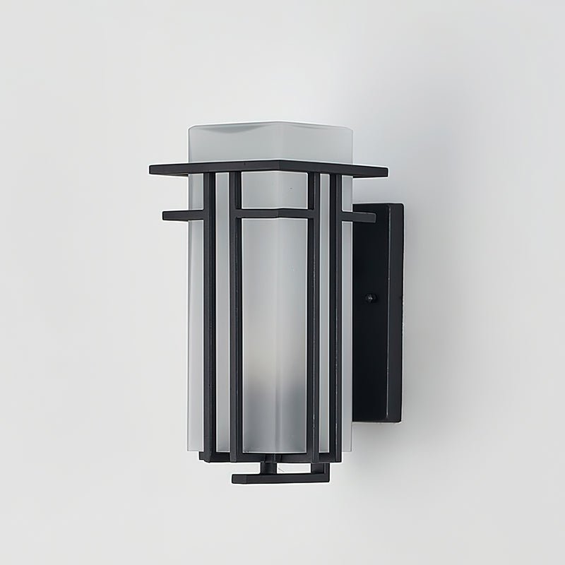 Applique murale extérieure LED en fer mono-pièce rétro – Linden — dimensions et cotes