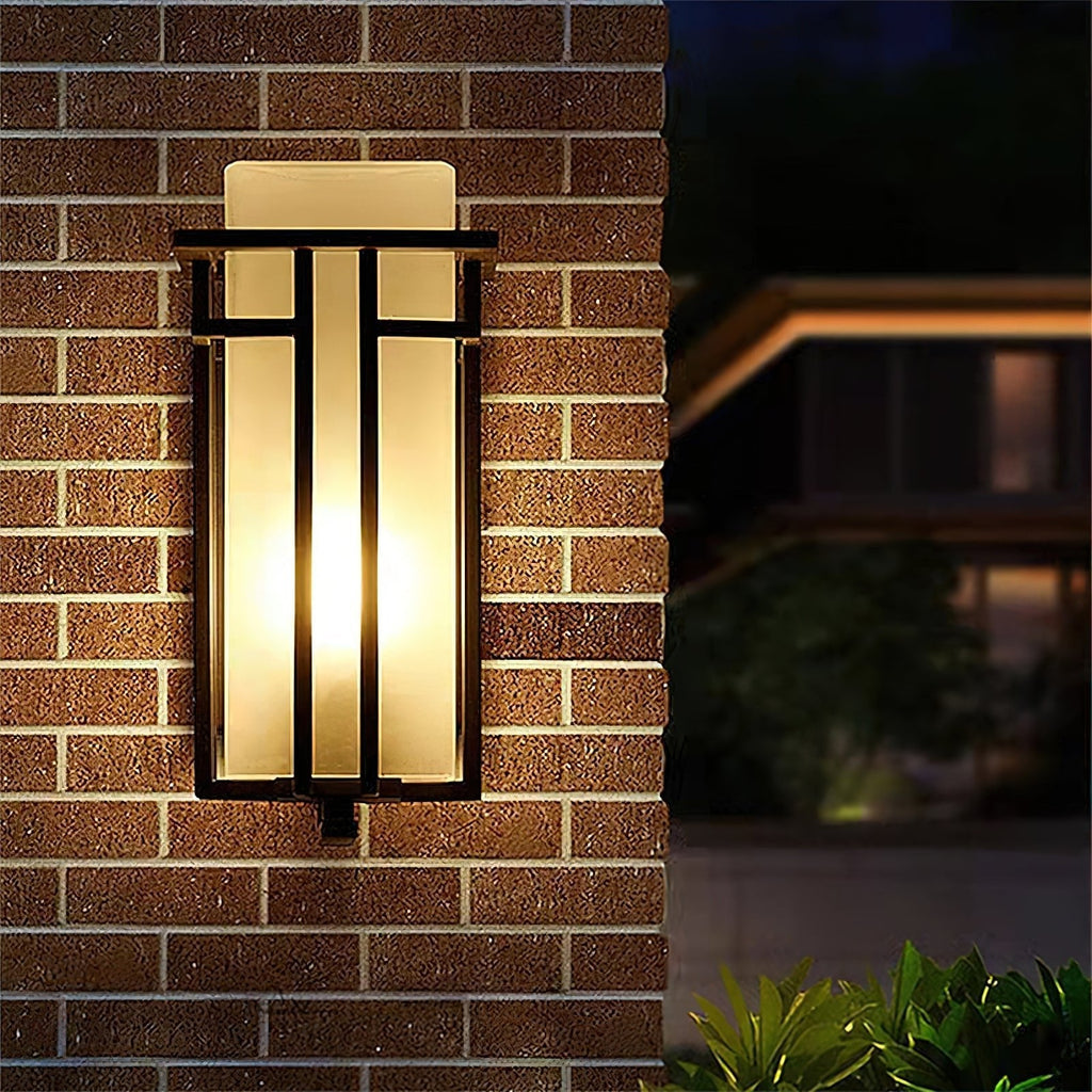 Applique murale extérieure LED en fer mono-pièce rétro – Linden — vue de profil