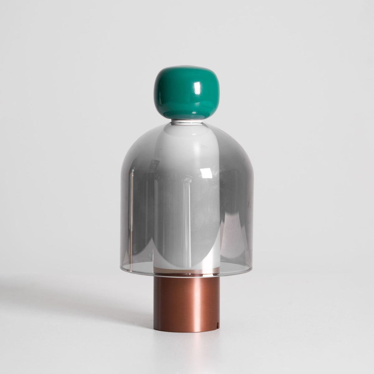 Lampe à poser rechargeable en verre coloré – Lumina Joy — détail de la finition (6)