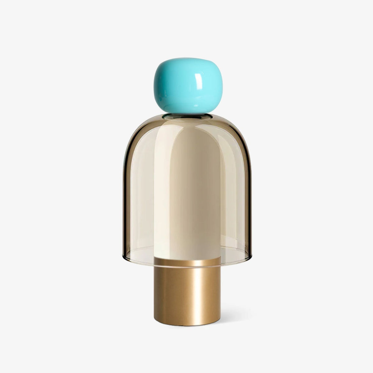 Lampe à poser rechargeable en verre coloré – Lumina Joy
