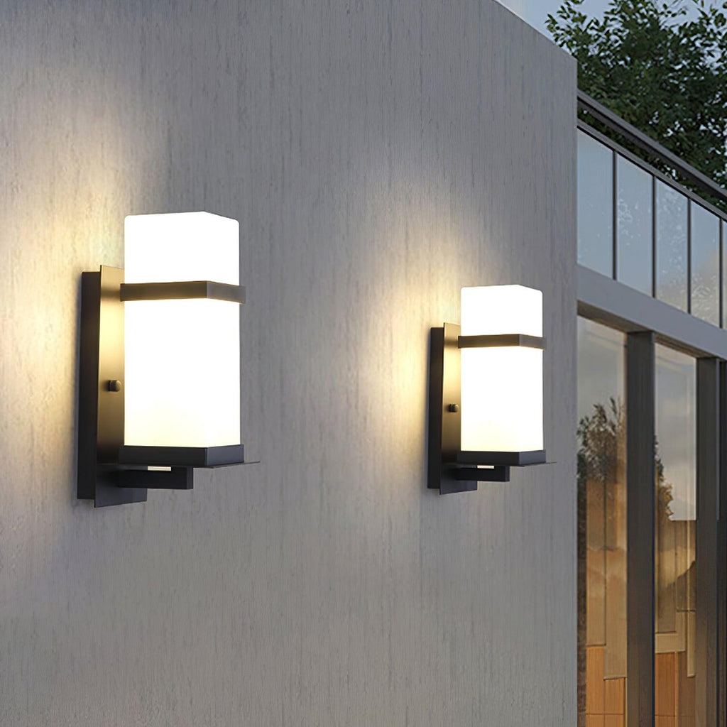 Applique murale extérieure LED cadre métal et verre – Mcdade — vue de profil