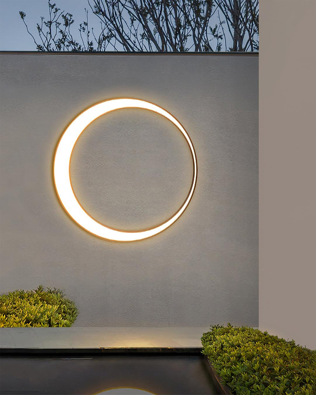 Applique murale LED en métal noir intérieur et extérieur – Moon — vue de dessous (2)