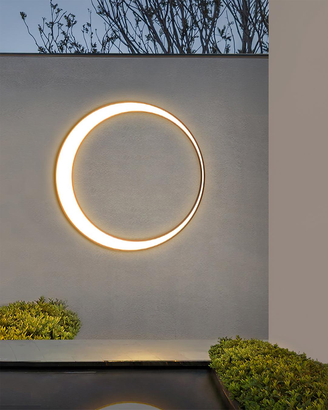 Applique murale LED en métal noir intérieur et extérieur – Moon — vue de dessous (2)