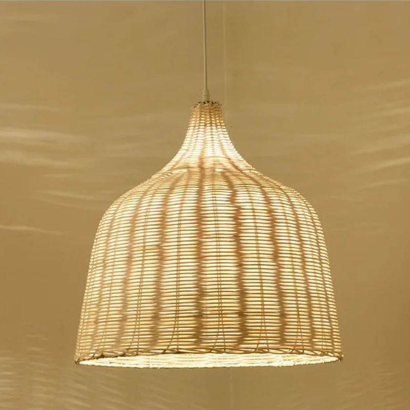 Suspension en bambou tressé d'inspiration japonaise – Kaori — dimensions et cotes