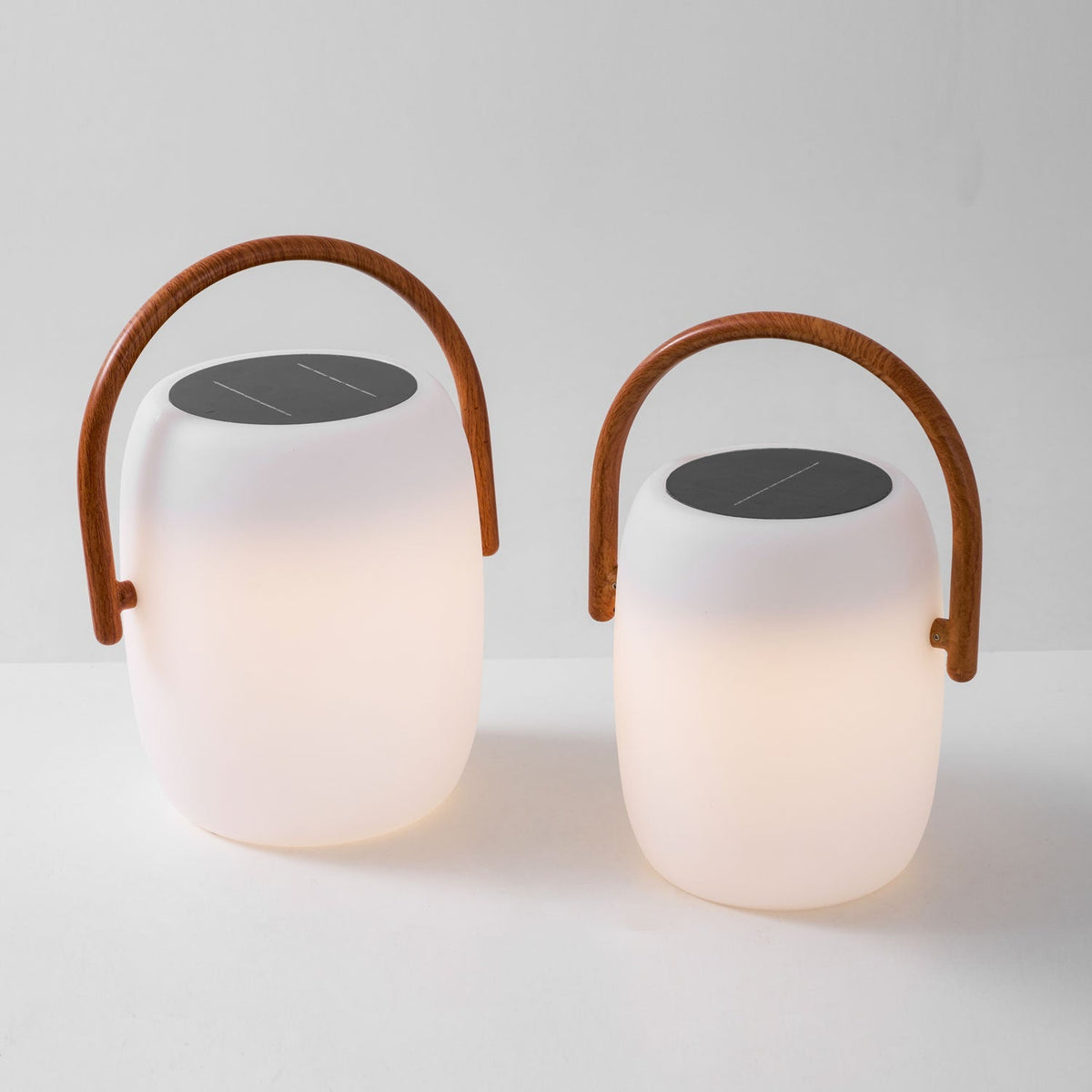 Lanterne solaire de jardin verre dépoli et bois – Noria — dimensions et cotes (3)
