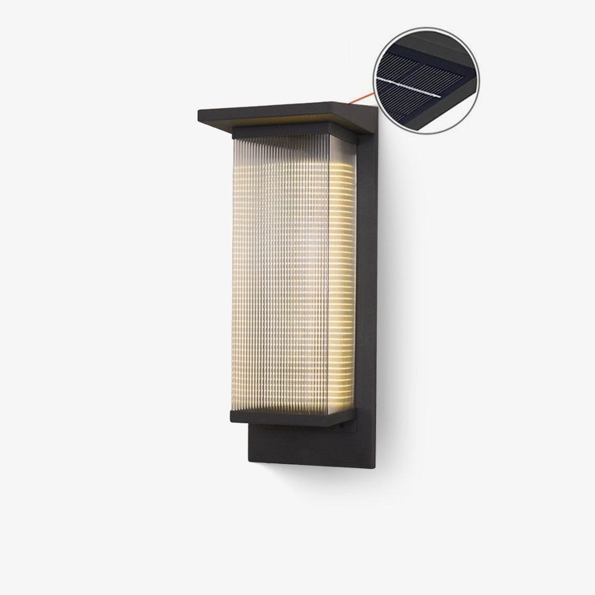 Applique murale extérieure solaire LED minimaliste – Oléron Box — détail du système de fixation (2)