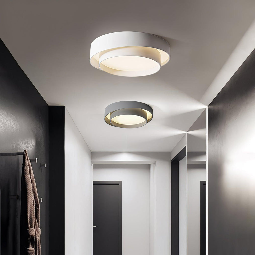 Plafonnier LED sculptural 40, 50 ou 60 cm – hauteur 14 cm — vue de profil