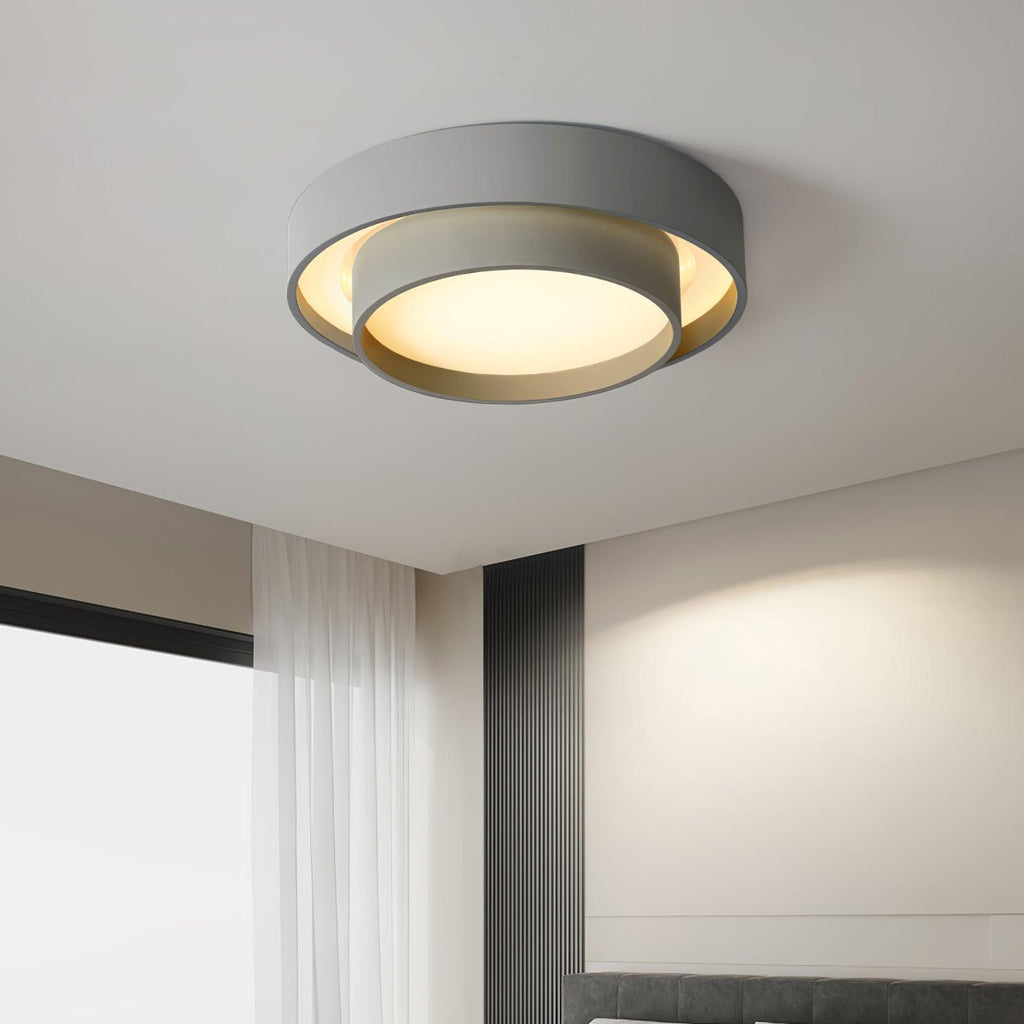 Plafonnier LED sculptural 40, 50 ou 60 cm – hauteur 14 cm — vue de dessous