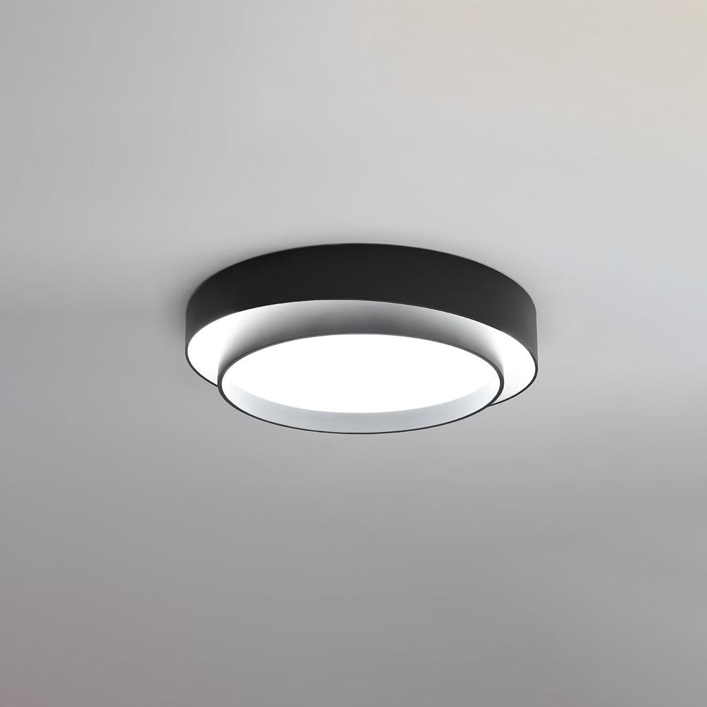 Plafonnier LED sculptural 40, 50 ou 60 cm – hauteur 14 cm — mise en situation dans la pièce