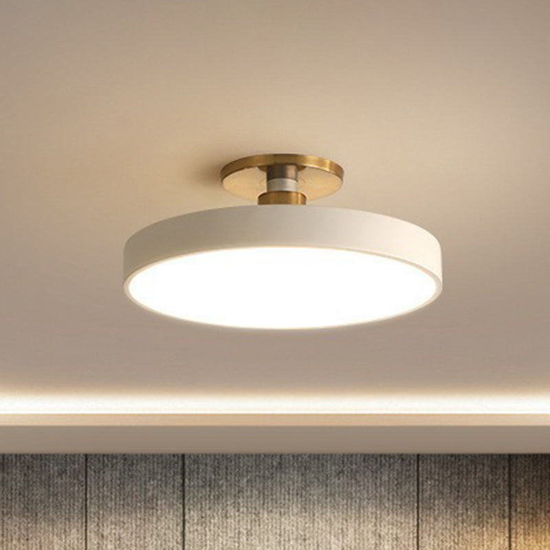 Plafonnier LED nordique semi-encastré acrylique 30 à 49 cm — vue de face