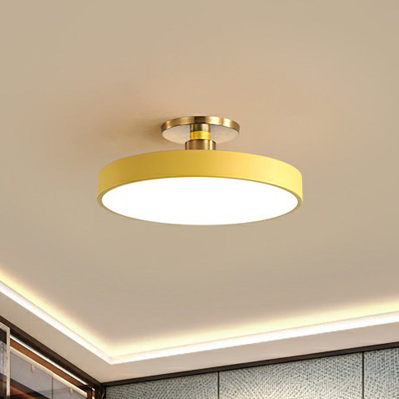 Plafonnier LED nordique semi-encastré acrylique 30 à 49 cm — dimensions et cotes
