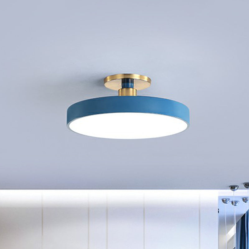 Plafonnier LED nordique semi-encastré acrylique 30 à 49 cm — vue de dessous
