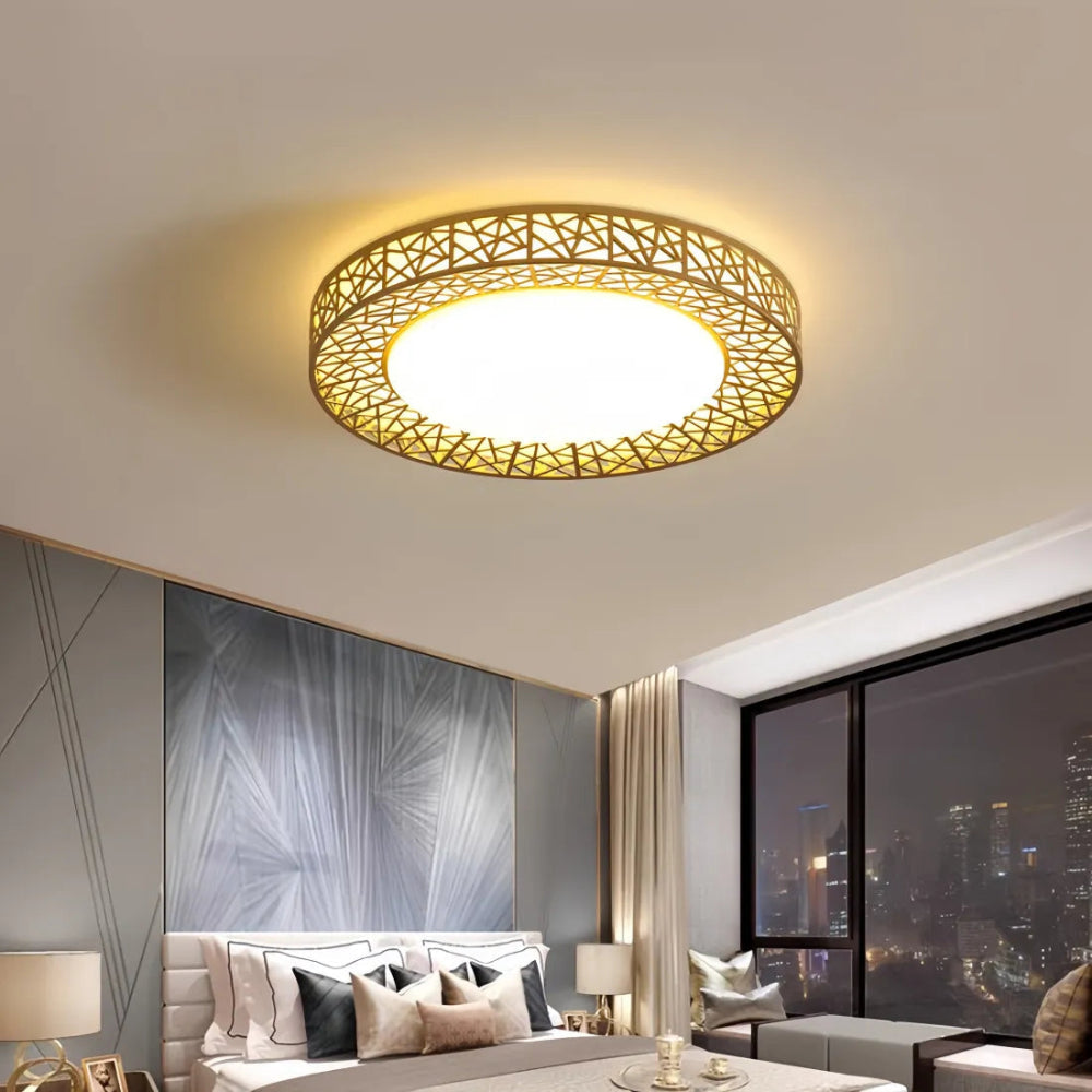 Plafonnier LED rond extra-plat acrylique 40 ou 50 cm — vue de face (2)