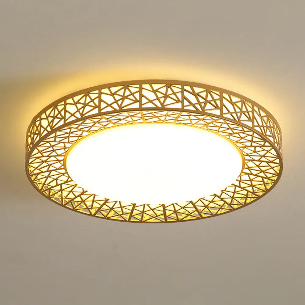 Plafonnier LED rond extra-plat acrylique 40 ou 50 cm — vue de trois quarts (2)
