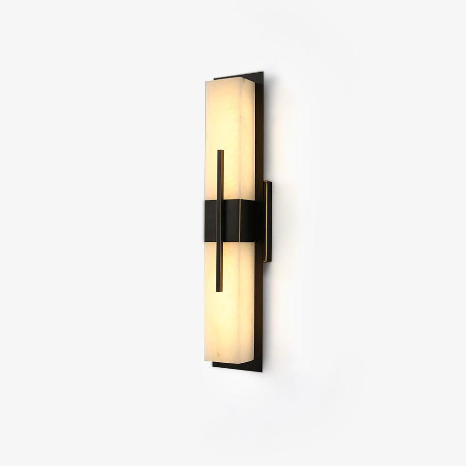 Applique murale extérieure albâtre IP65 barre LED – Possini — détail de la matière