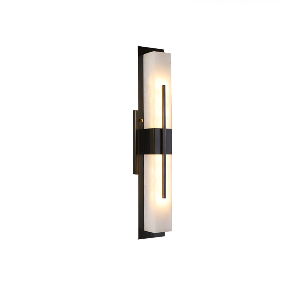 Applique murale extérieure albâtre IP65 barre LED – Possini — mise en situation dans la pièce