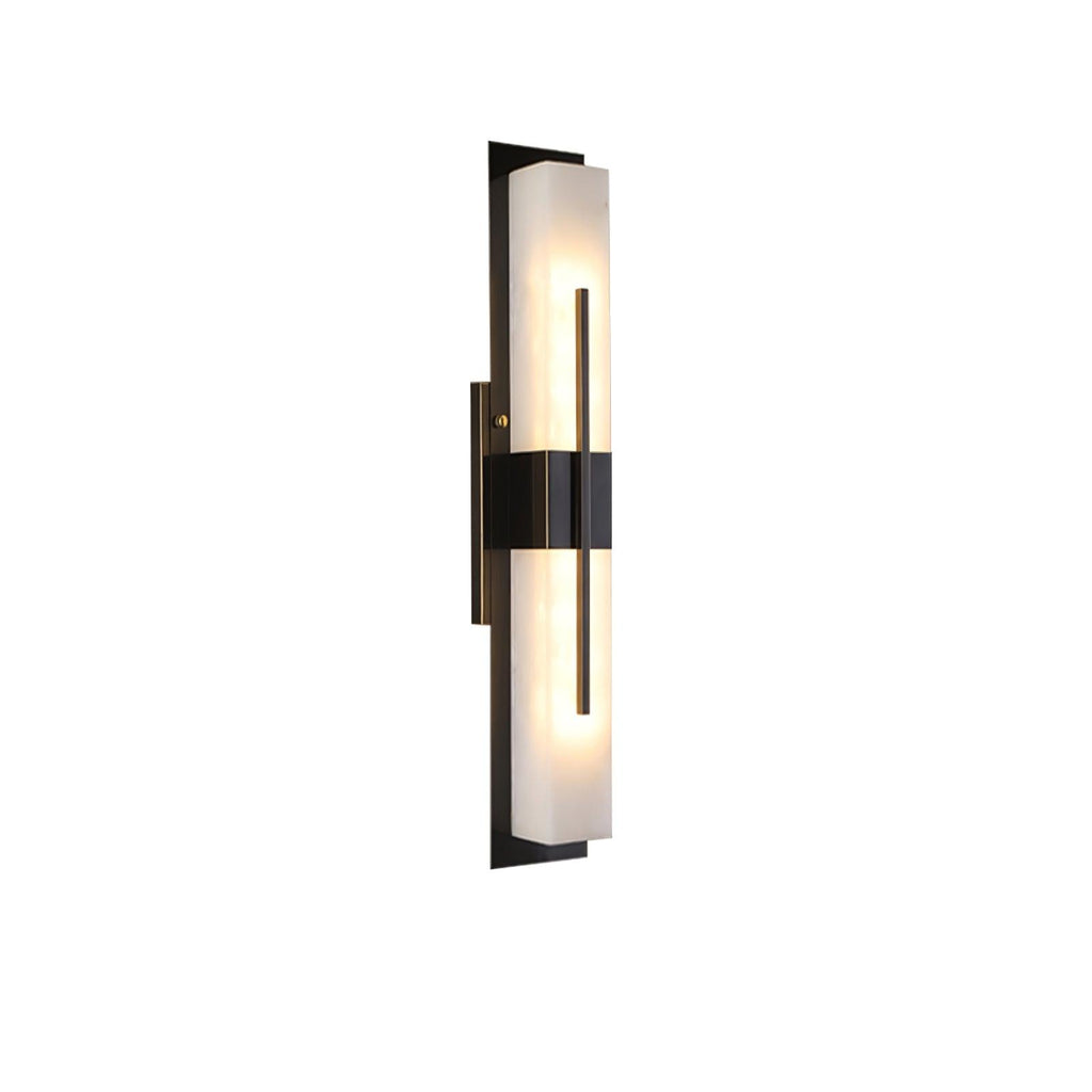 Applique murale extérieure albâtre IP65 barre LED – Possini — détail du système de fixation