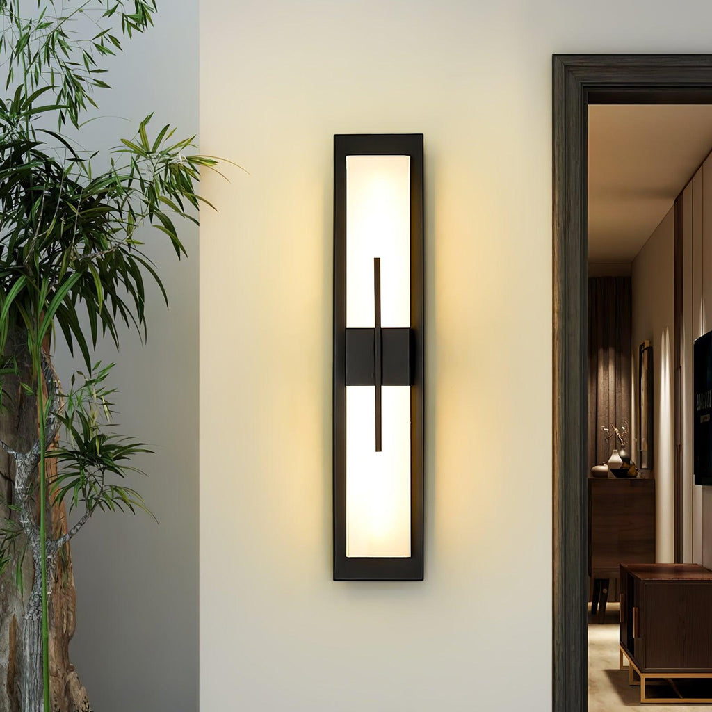 Applique murale extérieure albâtre IP65 barre LED – Possini — détail du système de fixation (2)