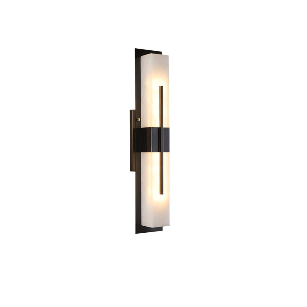Applique murale extérieure albâtre IP65 barre LED – Possini — vue de profil (2)