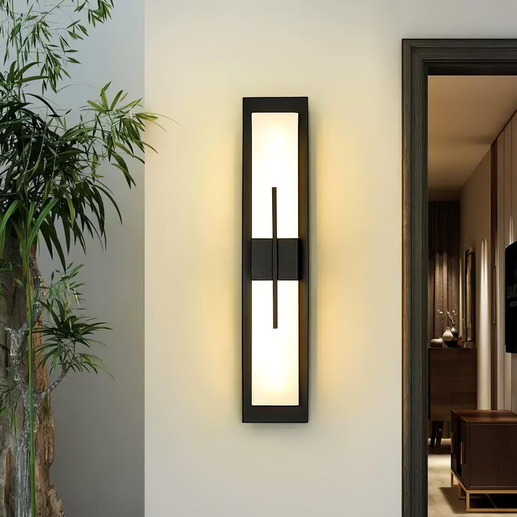 Applique murale extérieure albâtre IP65 barre LED – Possini — vue de dessous (3)