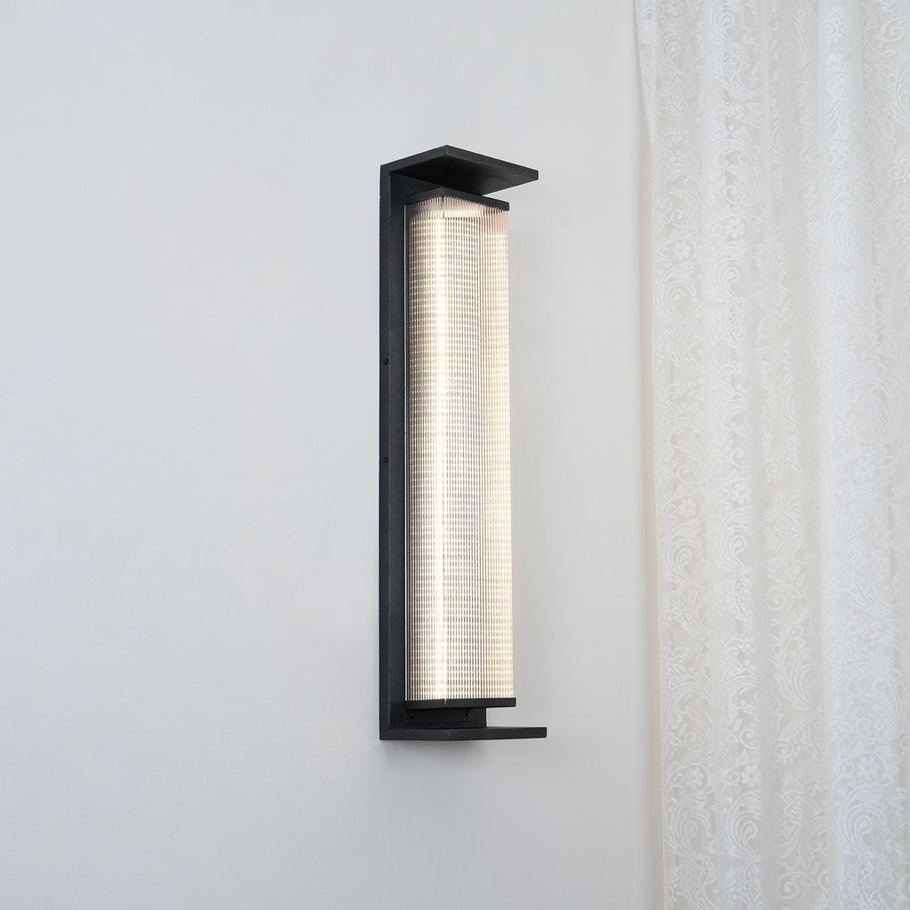 Applique murale extérieure rectangulaire en inox LED — vue de dessous