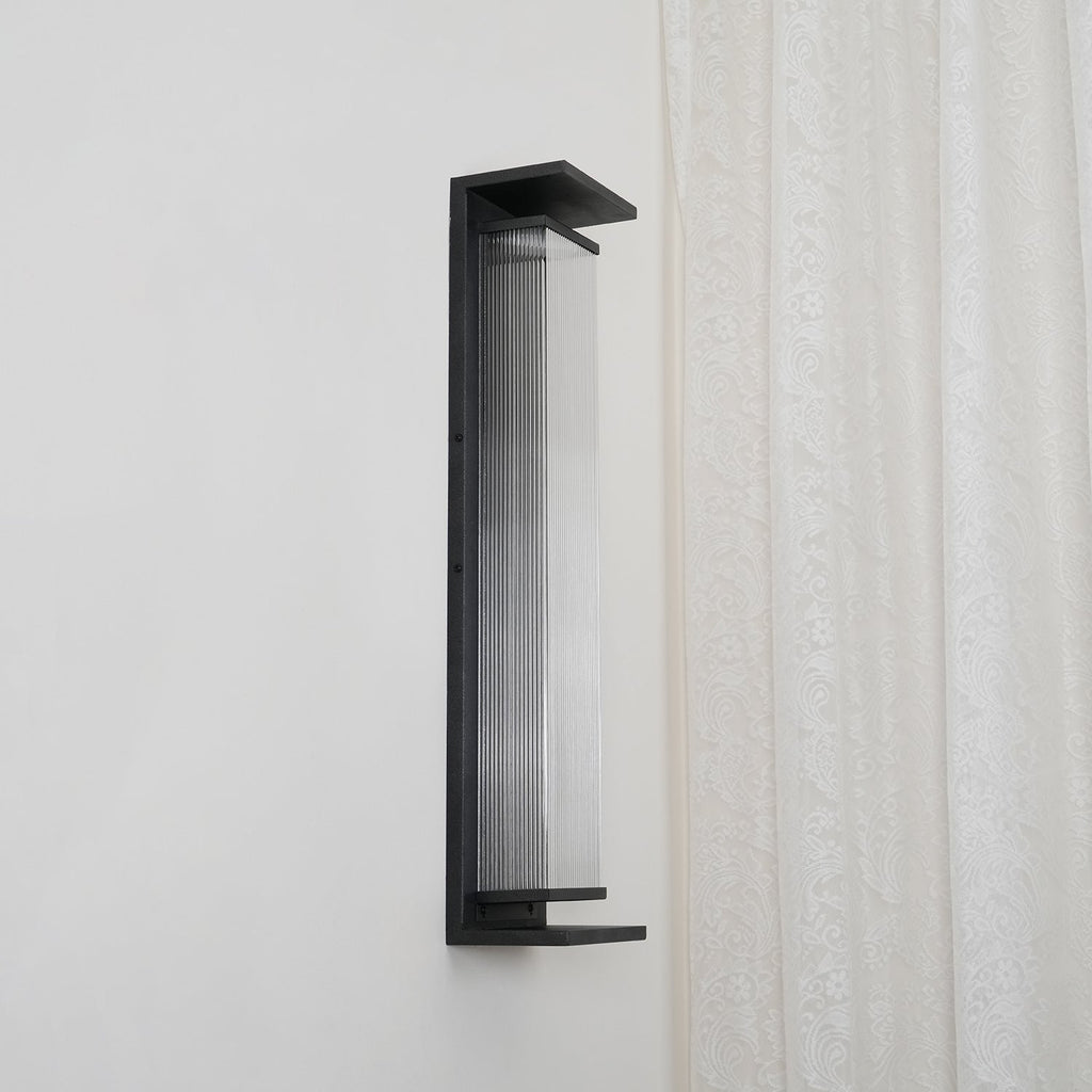 Applique murale extérieure rectangulaire en inox LED — vue de trois quarts (4)