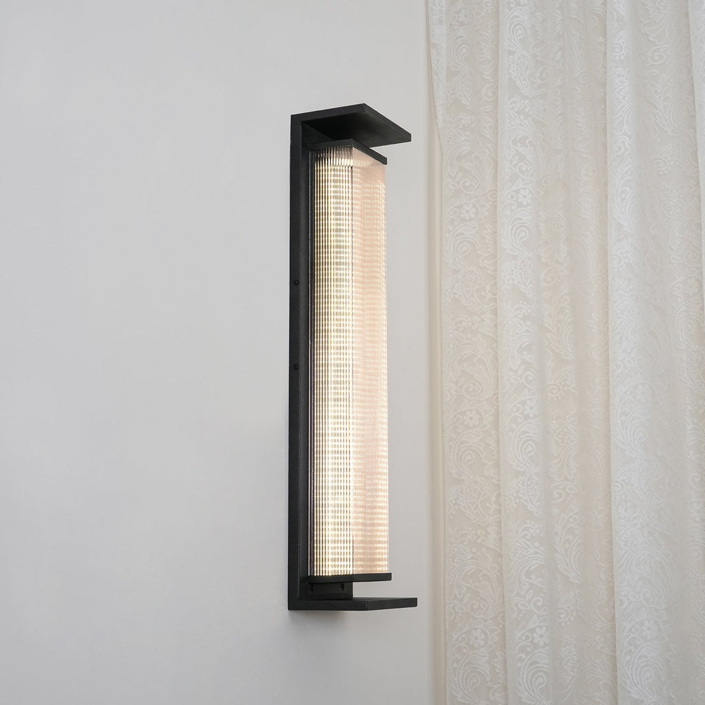 Applique murale extérieure rectangulaire en inox LED — détail de la finition (4)