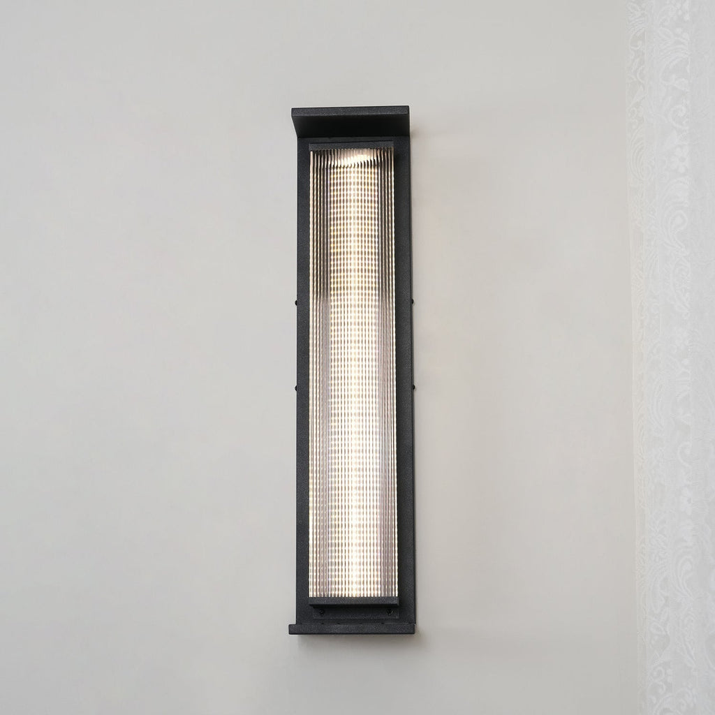 Applique murale extérieure rectangulaire en inox LED — vue de dessous (3)