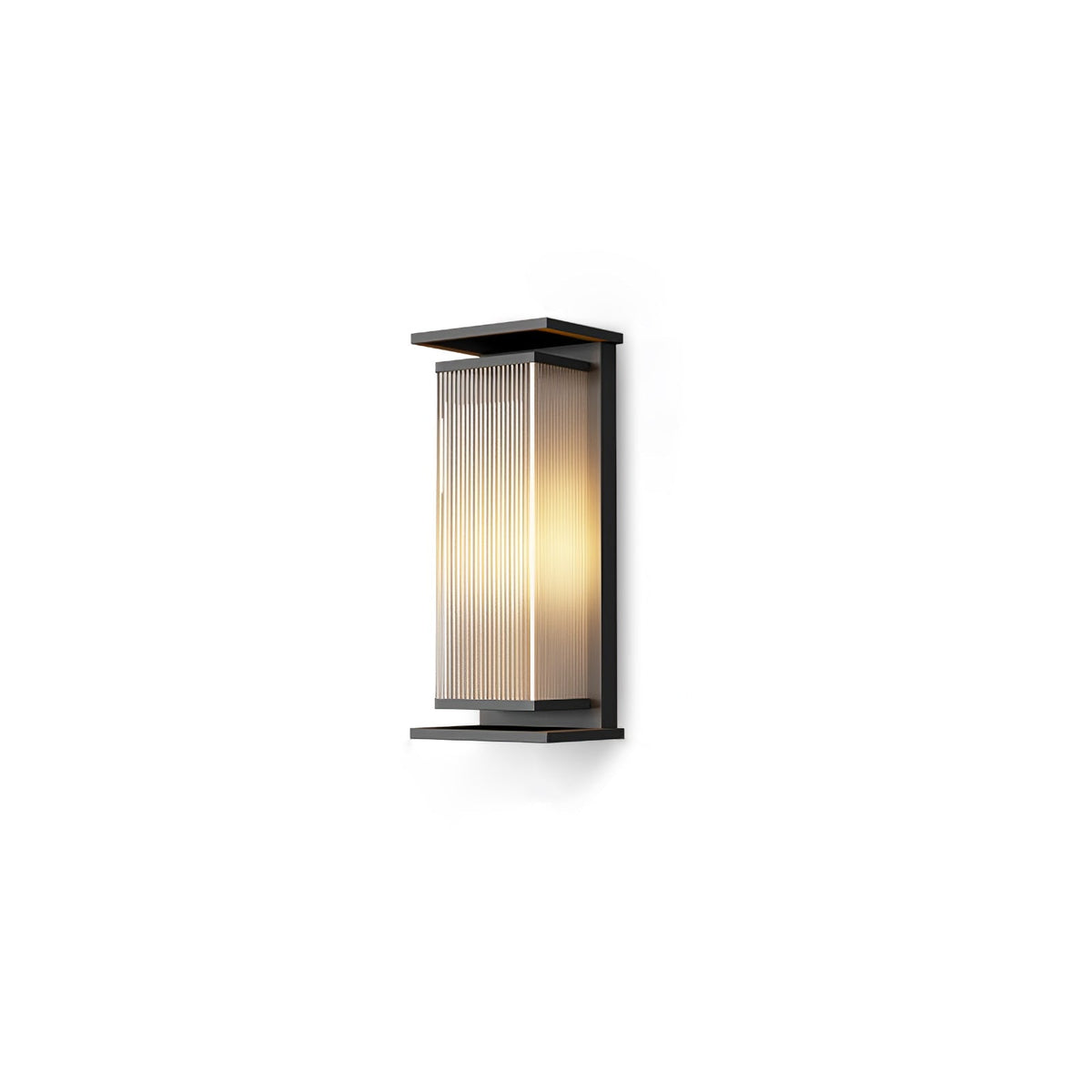 Applique murale extérieure rectangulaire en inox LED — vue de trois quarts (3)