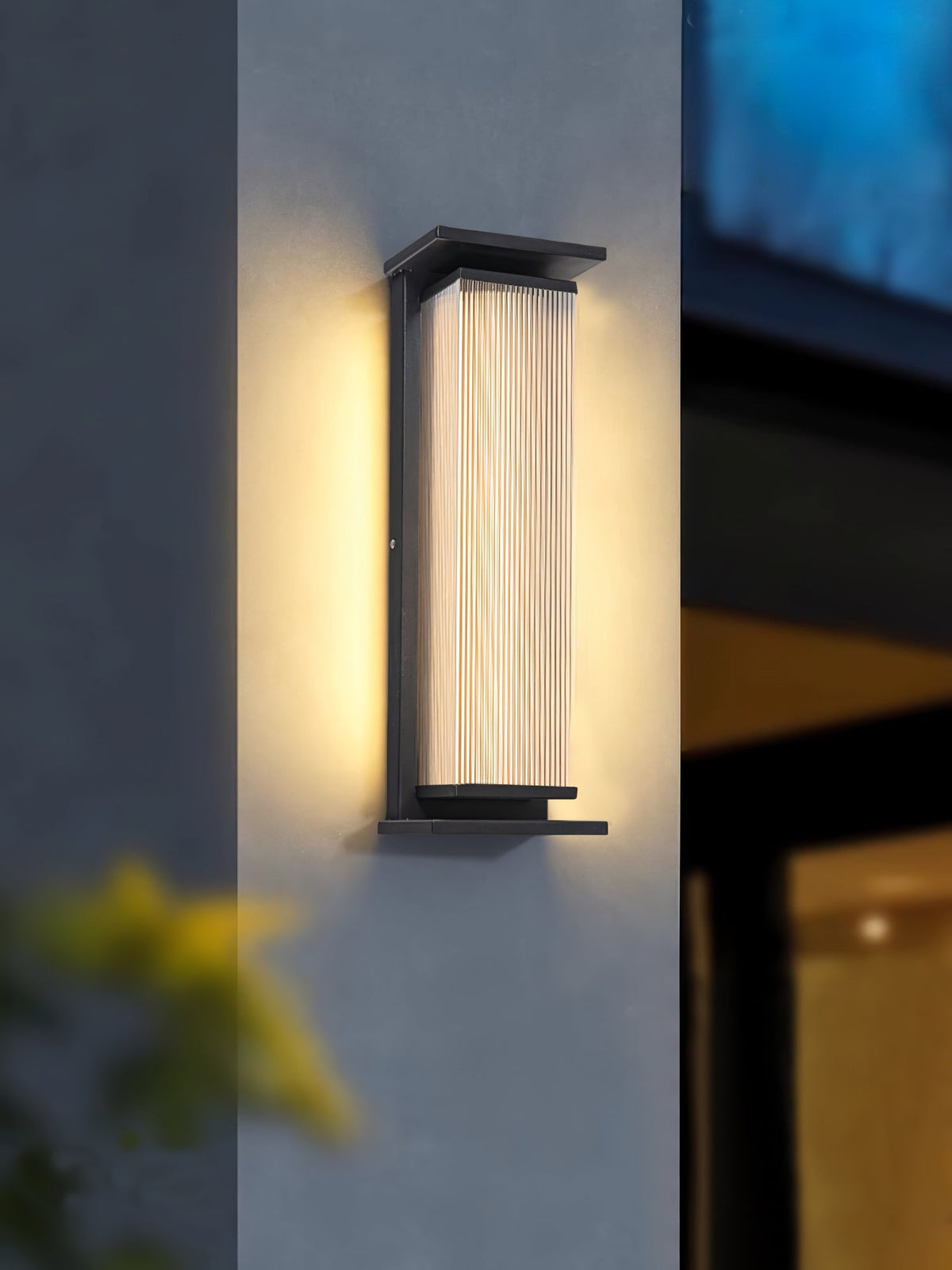 Applique murale extérieure rectangulaire en inox LED — dimensions et cotes (2)