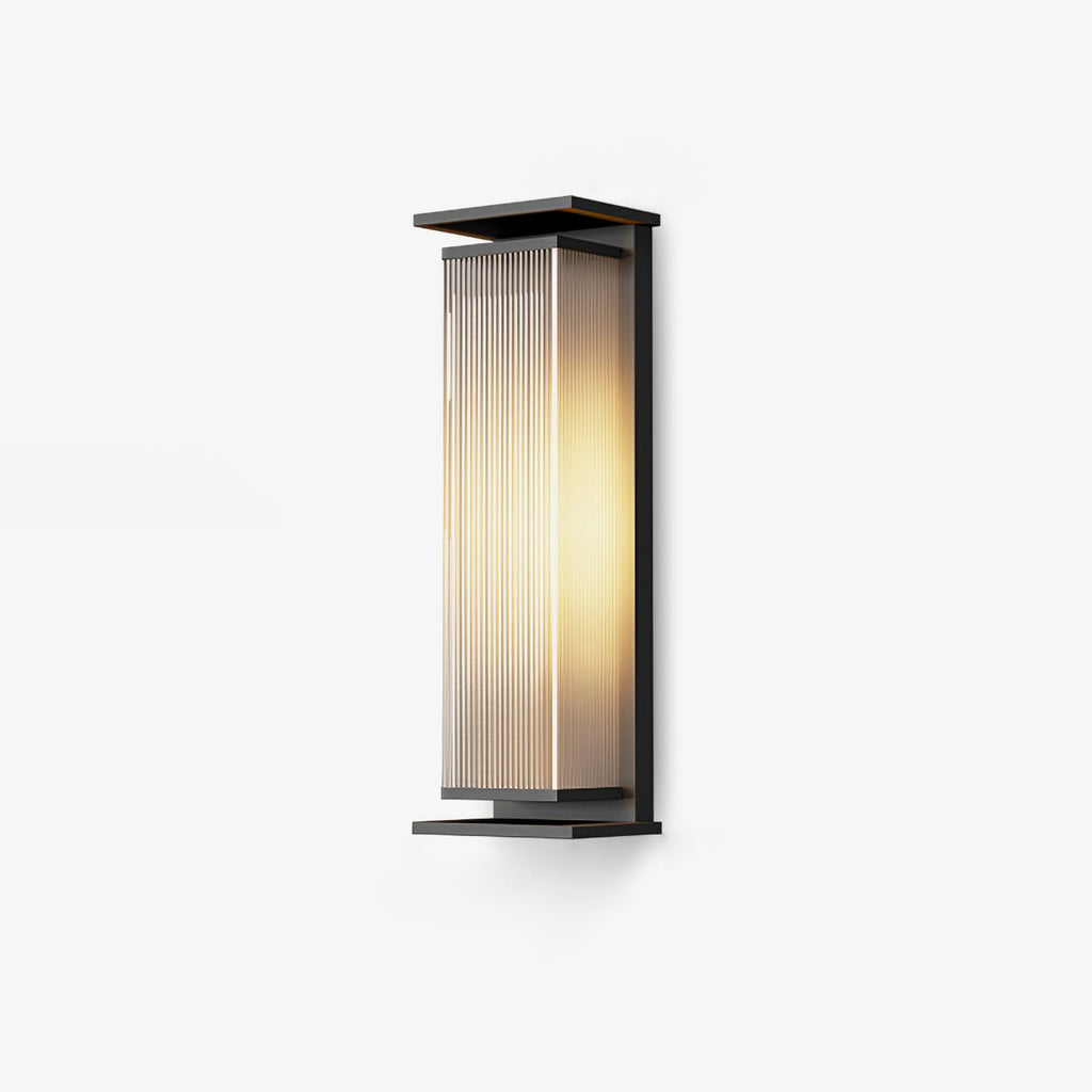 Applique murale extérieure rectangulaire en inox LED — dimensions et cotes (3)