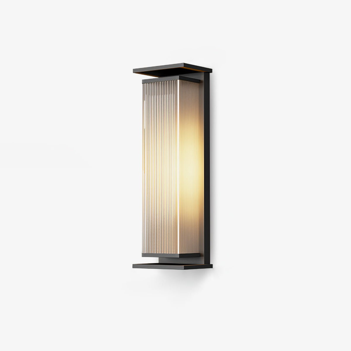 Applique murale extérieure rectangulaire en inox LED — dimensions et cotes (3)