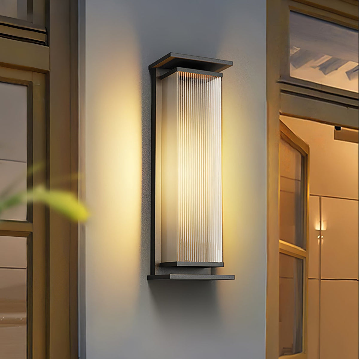 Applique murale extérieure rectangulaire en inox LED — vue de dessous (2)